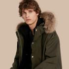 Burberry Bonded Cotton Parka Coat With Down-filled Warmer