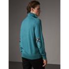 Burberry Burberry Zip-neck Cashmere Cotton Sweater