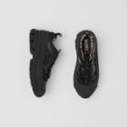 Burberry Burberry Nylon And Patent Leather Arthur Sneakers, Size: 38, Black