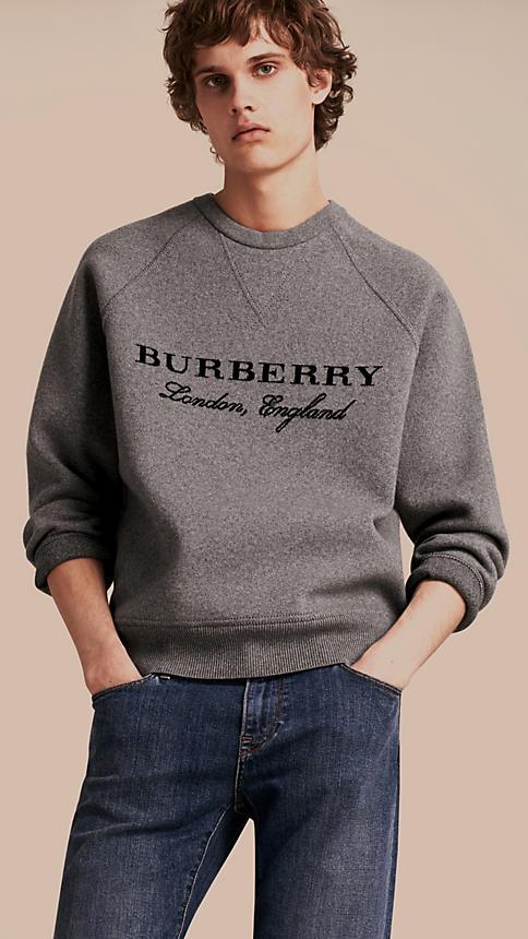 Burberry Wool Blend Sculpted Sweatshirt
