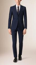 Burberry Slim Fit Wool Mohair Part-canvas Suit