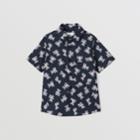 Burberry Burberry Childrens Short-sleeve Thomas Bear Print Stretch Cotton Shirt, Size: 10y