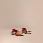 Burberry Burberry Leather And House Check Espadrilles, Size: 8, Pink