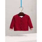 Burberry Burberry Check Detail Cashmere Cardigan, Size: 18m, Red