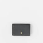 Burberry Burberry Small Grainy Leather Folding Wallet, Black