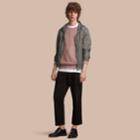 Burberry Burberry Leaf Pattern Hooded Ultra-lightweight Jacket, Size: 38, Blue