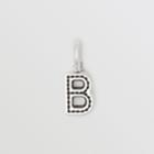 Burberry Burberry Leather-topstitched 'b' Alphabet Charm, Grey