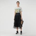 Burberry Burberry Archive Scarf Print Oversized T-shirt, Size: L, White