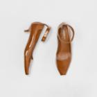 Burberry Burberry Patent Leather Peep-toe Kitten-heel Pumps, Size: 39, Brown