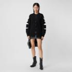 Burberry Burberry Crest Intarsia Wool Cashmere Cardigan, Black