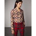 Burberry Burberry Polka-dot Check Cotton Pyjama-style Shirt, Size: Xs