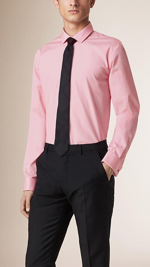 Burberry Modern Fit Double-cuff Cotton Poplin Shirt