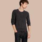 Burberry Burberry Aran Knit Cashmere Sweater, Size: Xxl, Grey