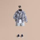 Burberry Burberry Wave Print Lightweight Jacket, Size: 14y, Blue