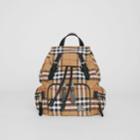Burberry Burberry The Small Crossbody Rucksack In Vintage Check, Yellow
