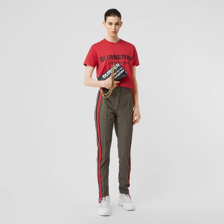 Burberry Burberry Logo Print Cotton T-shirt, Red