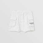 Burberry Burberry Childrens Logo Print Cotton Drawcord Shorts, Size: 14y, White