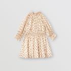 Burberry Burberry Childrens Star Print Gathered Cotton Dress, Size: 12m