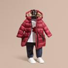 Burberry Burberry Down-filled Hooded Coat With Bow Detail, Size: 2y, Pink