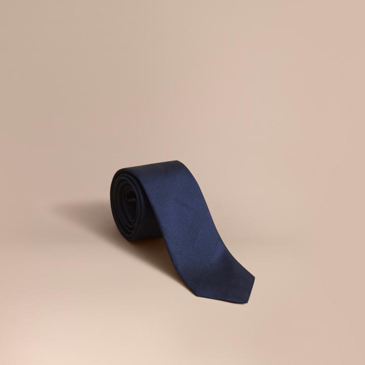 Burberry Burberry Slim Cut Check Silk Tie, Blue