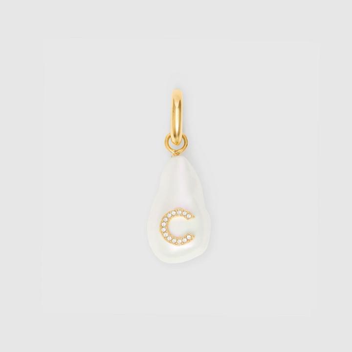 Burberry Burberry 'c' Crystal And Resin Pearl Letter Charm - Online Exclusive