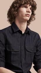 Burberry Slim Fit Japanese Denim Shirt
