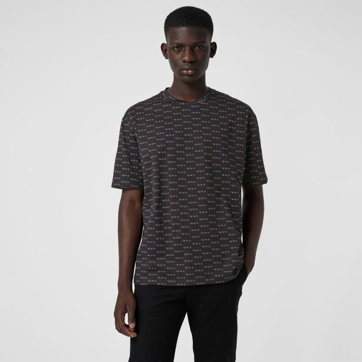 Burberry Burberry Archive Logo Print Cotton T-shirt, Black