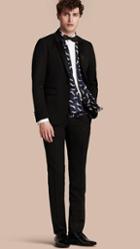 Burberry Slim Fit Wool Tuxedo Trousers