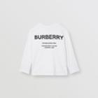 Burberry Burberry Childrens Long-sleeve Horseferry Print Cotton Top, Size: 14y, White
