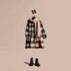 Burberry Burberry Check Pintuck Detail Cotton Dress, Size: 12y, Beige