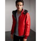 Burberry Burberry Packaway Hood Down-filled Puffer Jacket, Size: 36, Red
