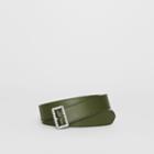Burberry Burberry Leather Belt With Crystal Buckle, Size: M, Green