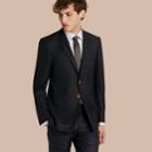 Burberry Burberry Modern Fit Tailored Wool Half-canvas Jacket, Size: 36r, Blue