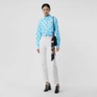 Burberry Burberry Logo Print Stretch Cotton Shirt, Size: 06