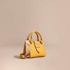 Burberry Burberry The Small Buckle Tote In Grainy Leather, Yellow