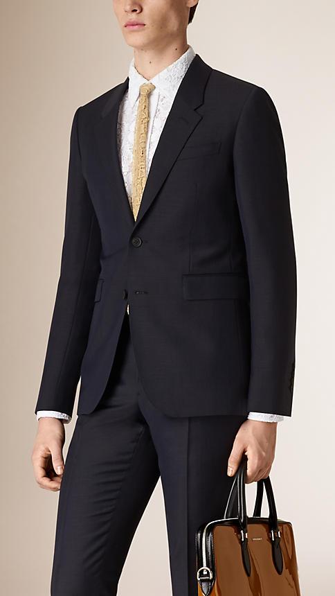 Burberry Prorsum Slim Fit Mohair Wool Half-canvas Tailored Jacket
