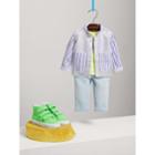 Burberry Burberry Contrast Stripe Button-down Collar Cotton Shirt, Size: 12m, Blue