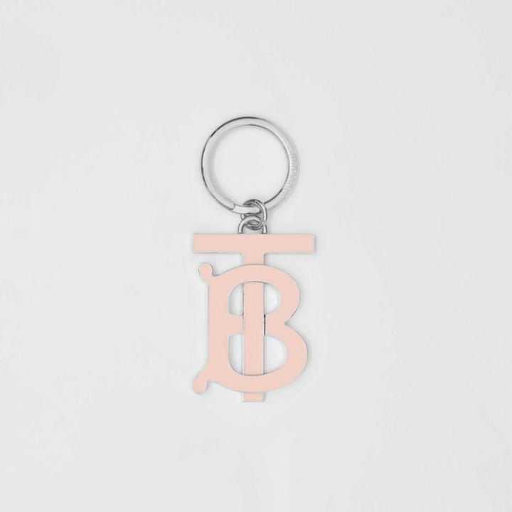 Burberry Burberry Monogram Motif Palladium-plated Key Charm, Pink