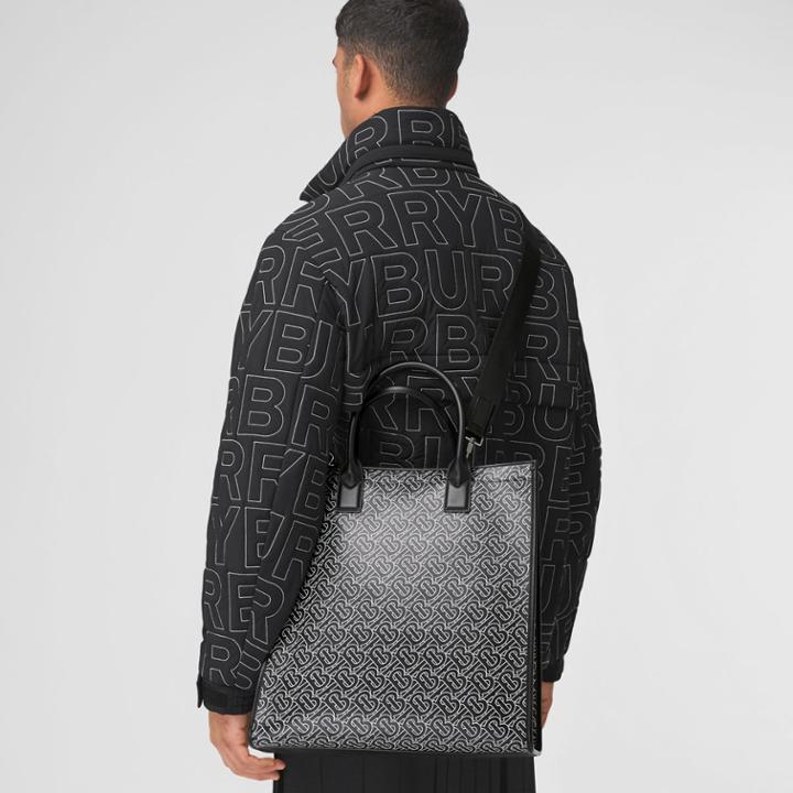 Burberry Burberry Monogram Print Leather Tote