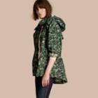 Burberry Burberry Showerproof Cotton Parka Jacket With Packaway Hood, Size: 12, Green