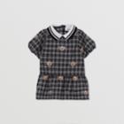 Burberry Burberry Childrens Puff-sleeve Thomas Bear Print Check Cotton Dress, Size: 2y