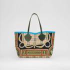 Burberry Burberry The Giant Reversible Tote In Archive Scarf Print Cotton, Green