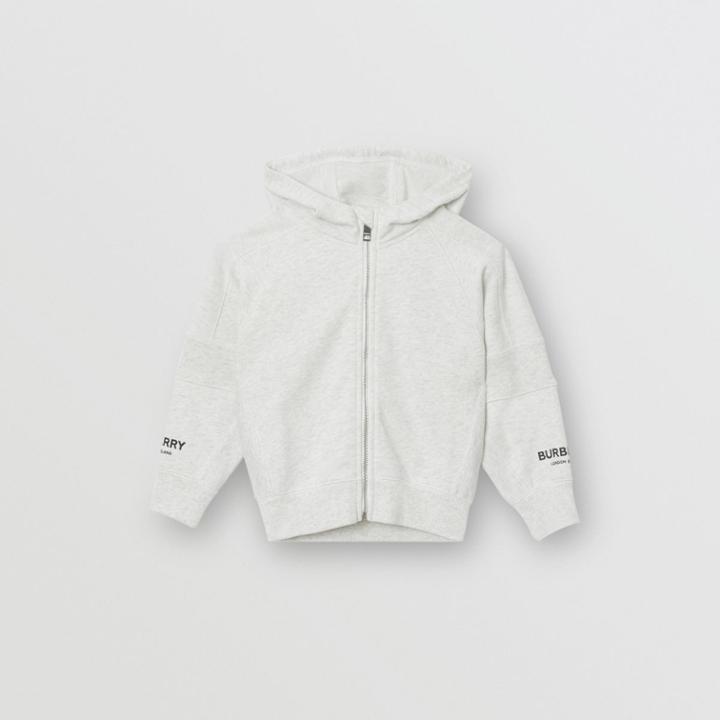 Burberry Burberry Childrens Logo Print Cotton Hooded Top, Size: 10y, White