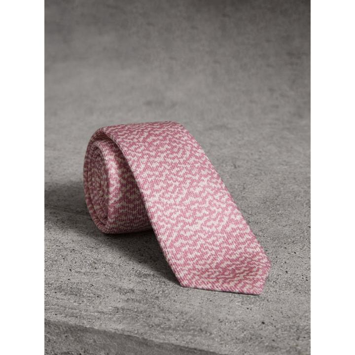 Burberry Burberry Slim Cut Ripple Print Silk Tie