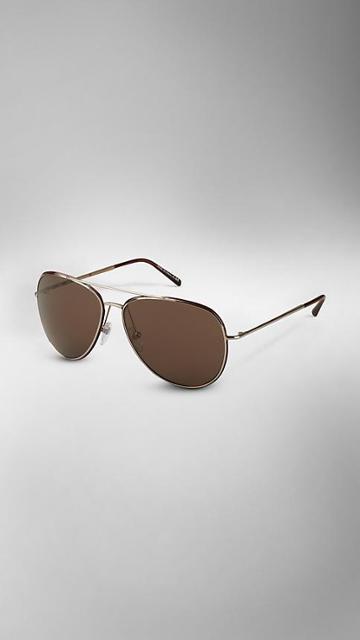 Burberry Metal Aviator Sunglasses