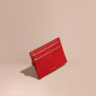 Burberry Burberry Grainy Leather Currency Wallet, Red