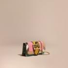 Burberry Burberry The Mini Buckle Bag In Snakeskin And House Check, Pink