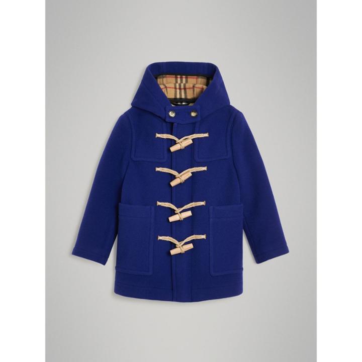 Burberry Burberry Double-faced Wool Duffle Coat, Size: 4y, Blue