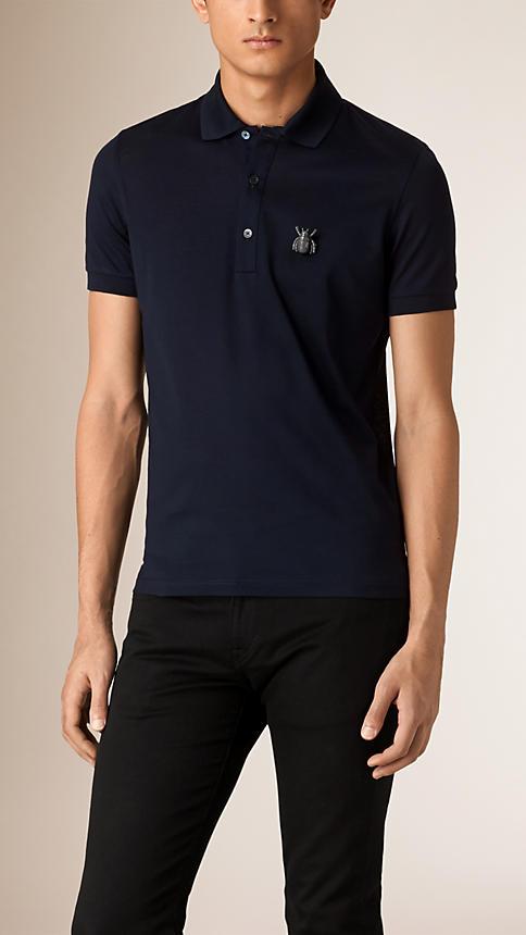 Burberry Prorsum Beetle Pin Cotton Piqu Polo Shirt