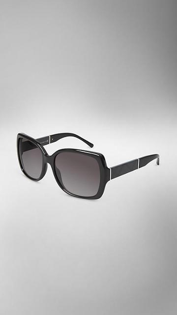 Burberry Check Detail Square Sunglasses